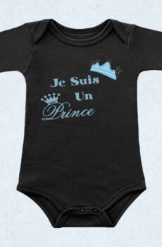 body noir manches courtes prince