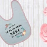 Bavoir personnalisé le plus beau bébé