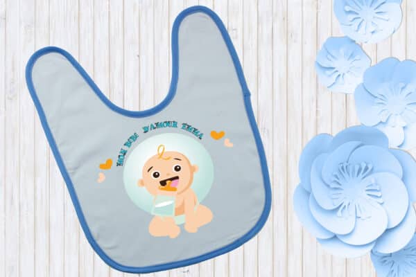 Bavoir personnalisé naissance mon bébé – Image 2