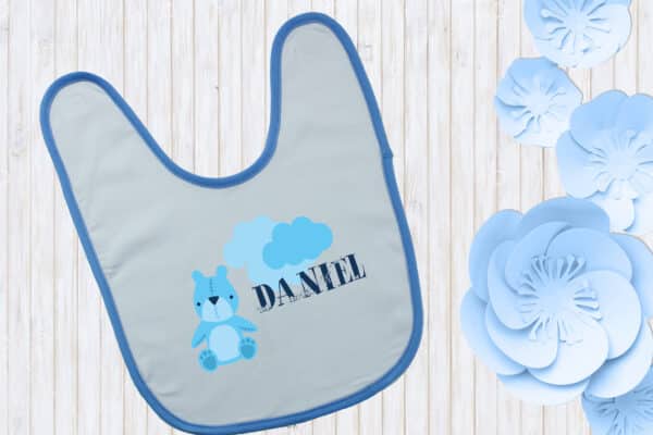Bavoir personnalisé naissance ours – Image 2