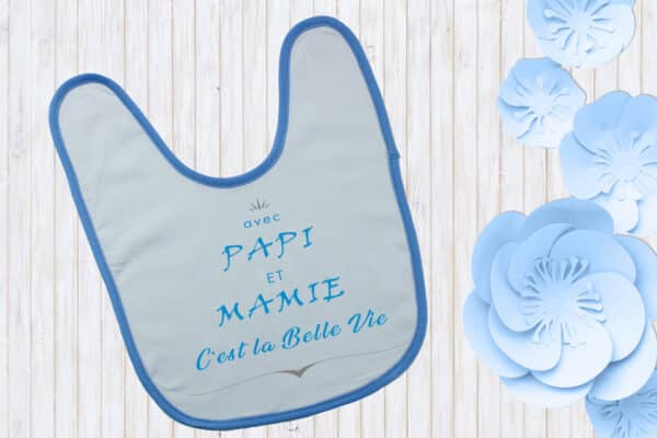 Bavoir personnalisé papi et mamie – Image 2