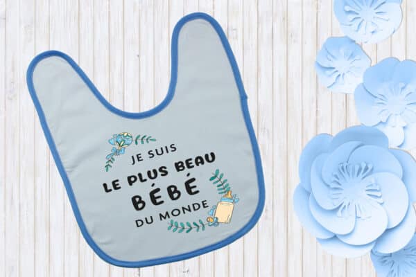 Bavoir personnalisé le plus beau bébé – Image 2