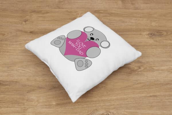 Coussin personnalisé naissance bébé mum & dad – Image 2