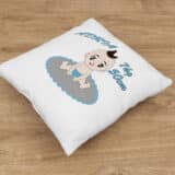 Coussin personnalisé naissance bébé assis – Image 3