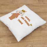 Coussin personnalisé naissance bébé prince – Image 6