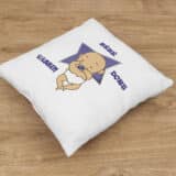 Coussin personnalisé naissance bébé dort – Image 5