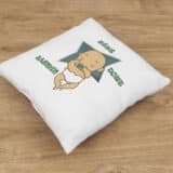 Coussin personnalisé naissance bébé dort – Image 2