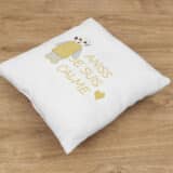Coussin personnalisé naissance bébé "je suis calme" – Image 9