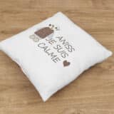 Coussin personnalisé naissance bébé "je suis calme" – Image 10