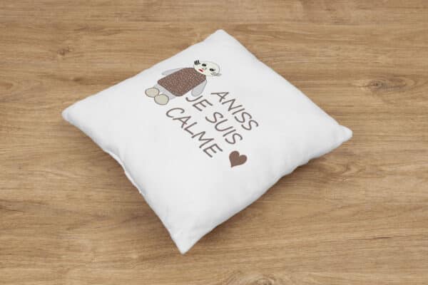 Coussin personnalisé naissance bébé "je suis calme" – Image 10