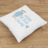 coussin personnalisé naissance bébé je suis calme