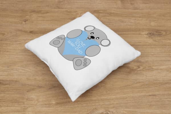 coussin personnalisé naissance bébé mum & dad