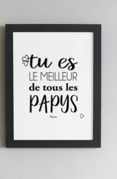 Tableau personnalisé fête des papys le meilleur