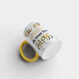 Tasse personnalisée jaune et blanche : meilleur papi – Image 3