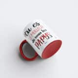 Tasse personnalisée rouge et blanche : meilleur papi – Image 2