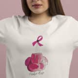 T-Shirt Octobre rose gants de boxe