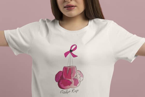 T-Shirt Octobre rose gants de boxe