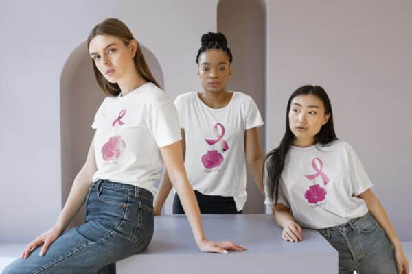 T-Shirt Octobre rose gant de boxe coeur rose – Image 4