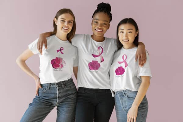 T-Shirt Octobre rose gant de boxe coeur – Image 4