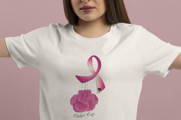T-Shirt Octobre rose gant de boxe coeur