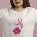 T-Shirt Octobre rose gant de boxe coeur rose