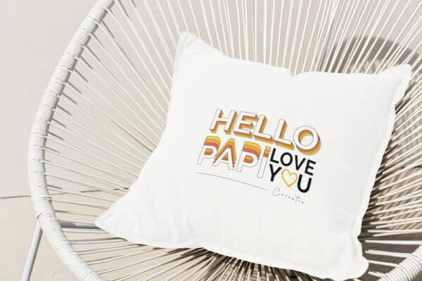 Coussin personnalisé hello papy – Image 2