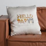 Coussin personnalisé hello papy