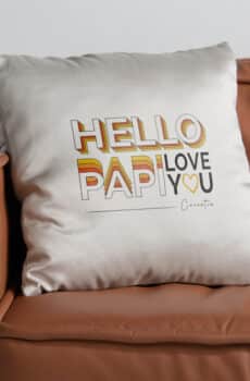 Coussin personnalisé hello papy