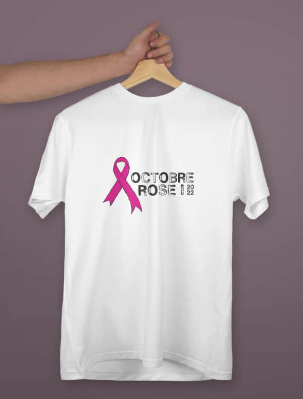 T-Shirt homme Octobre Rose ruban 2022