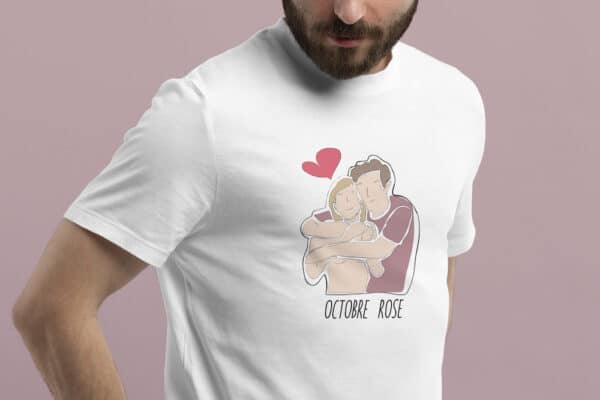 T-Shirt homme Octobre Rose ensemble – Image 3