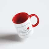 Tasse personnalisée bicolore rouge papi je t'aime – Image 2