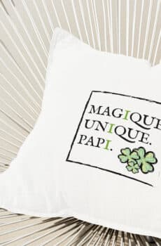 Coussin personnalisé fête des papys unique