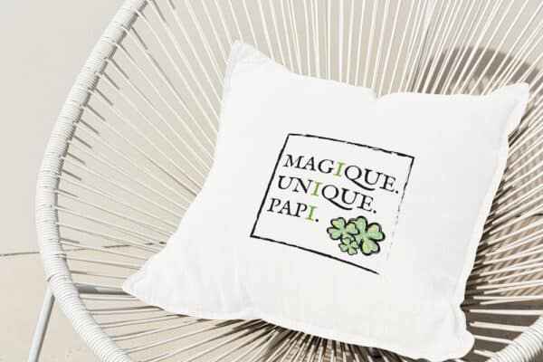 Coussin personnalisé fête des papys unique