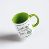 Tasse personnalisée bicolore vert papi unique – Image 2