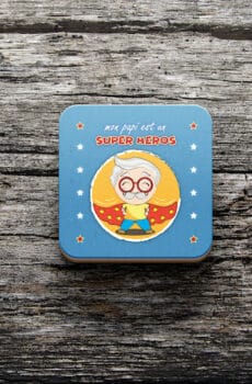 Sous verres personnalisés papi super héros X6