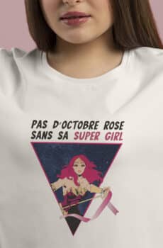 T-Shirt Octobre Rose super girl