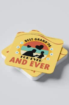 Sous verres personnalisés best grand'pa X6