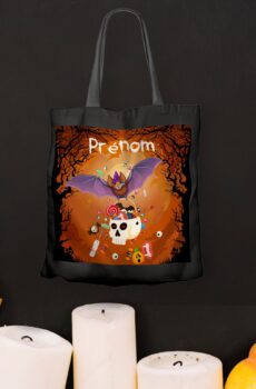 Tote bag Noir Squelette