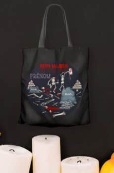 Tote Bag Happy Halloween Noir