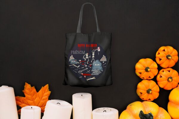Tote Bag Happy Halloween Noir