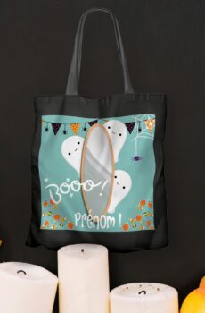 Tote Bag Fantôme noir