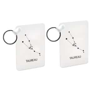 Porte-Clés Constellation Zodiaque – Verre De Lune Rotatif, 12 Signes, Bijou Personnalisé Et Cadeau Unique