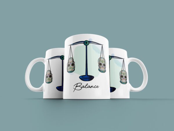 Tasse signe Balance Calavera