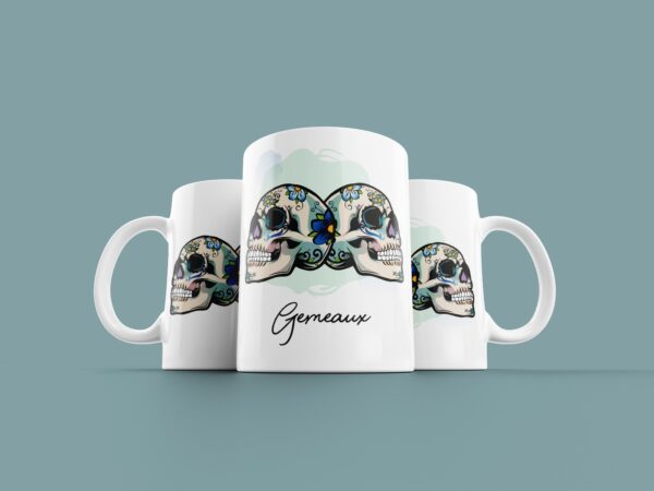 Tasse signe Gémeaux Calavera