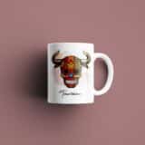 Tasse signe Taureau Calavera Rouge