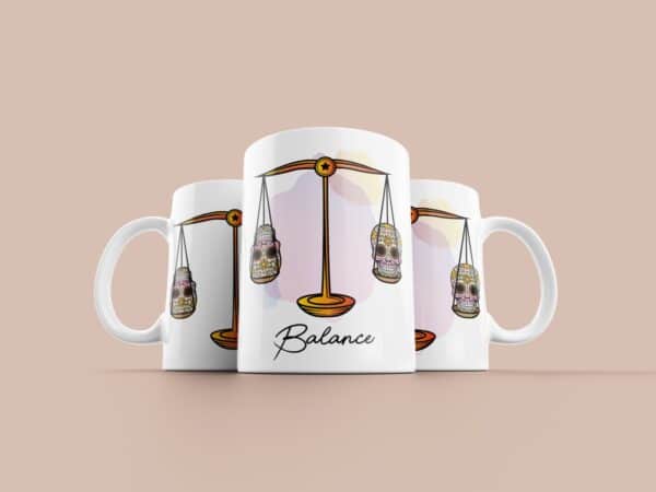 Tasse signe Balance Calavera