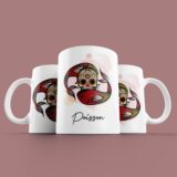 Tasse signe Poisson Calavera rouge