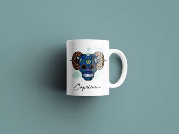 Tasse signe Capricorne Calavera