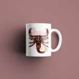Tasse signe Scorpion Calavera Rouge