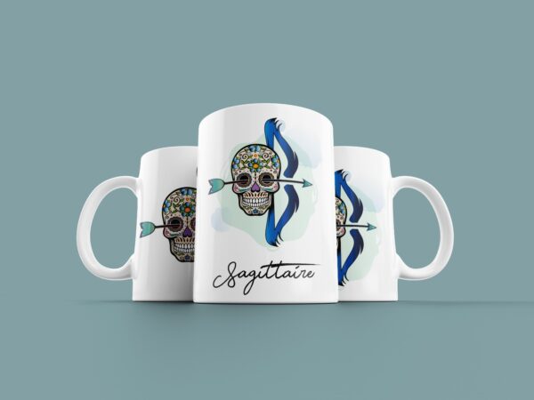 Tasse signe Sagittaire Calavera